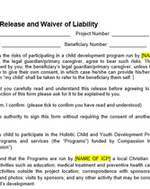 Participant Release and Waiver of Liability (Consent Form)