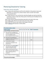 CwC Curriculum Mentoring Checklist Tutorial