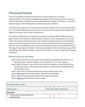 RAC Mentoring Checklist Class