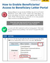 Job Aid: How to Enable Beneficiaries' Access in Beneficiary Letter Portal