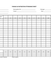 Pabasa Attendance Sheet