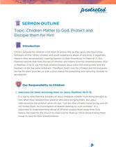 Child Protection Sermon Outline: Children Matter to God (English)