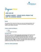 Job Aid 2 - Using Data from the App to Assess Needs