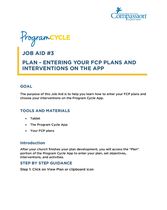 Job Aid 3 - Entering FCP Plans and Interventions in the App
