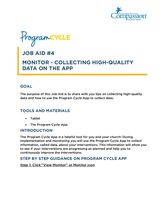 Job Aid 4 - Collecting High Quality Data with the App