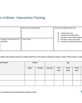 GUS Attendance Monitoring Form