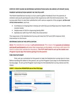 JOB AID-PARENT SATISFACTION SURVEY