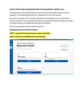 How to enter data in the Quarterly Survey Tool  for YLS