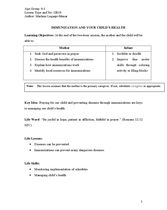 GR10 Immunization and Your Child's Health