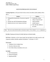 GR3 Safe Food Preparation and Storage