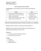 GR4 Good Nutrition for Your Child