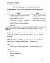 GR5 The Role of Play in Your Child's Development