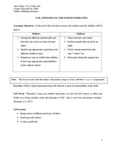 GR9 Age-appropriate Child Responsibilities