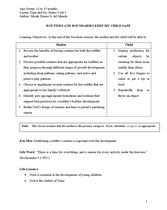 HV1 Routines and Boundaries for Toddlers