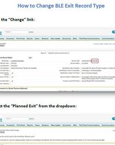 Change BLE Exit Record Type (Unplanned to Planned Exit)
