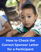 How to Check the Correct Sponsor Letter for a Participant