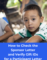How to Check the Sponsor Letter and Verify Gift IDs for a Participant Letter