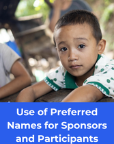 Child Letter: Use of Preferred Names for Sponsors and Participants